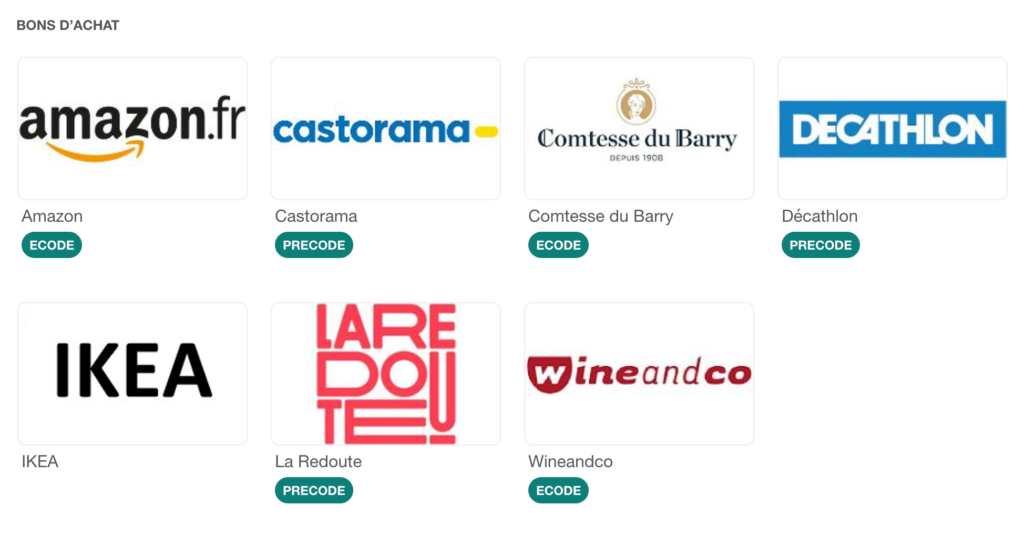Echange de points American Express avec des bons d'achat