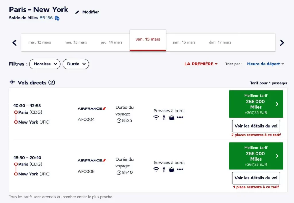 Un vol Paris-New York en cabine La Première avec Air France pour 266 000 Miles Flying Blue