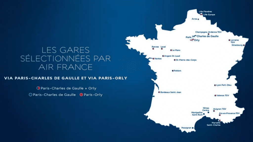 Destinations Train + Avion : Air France