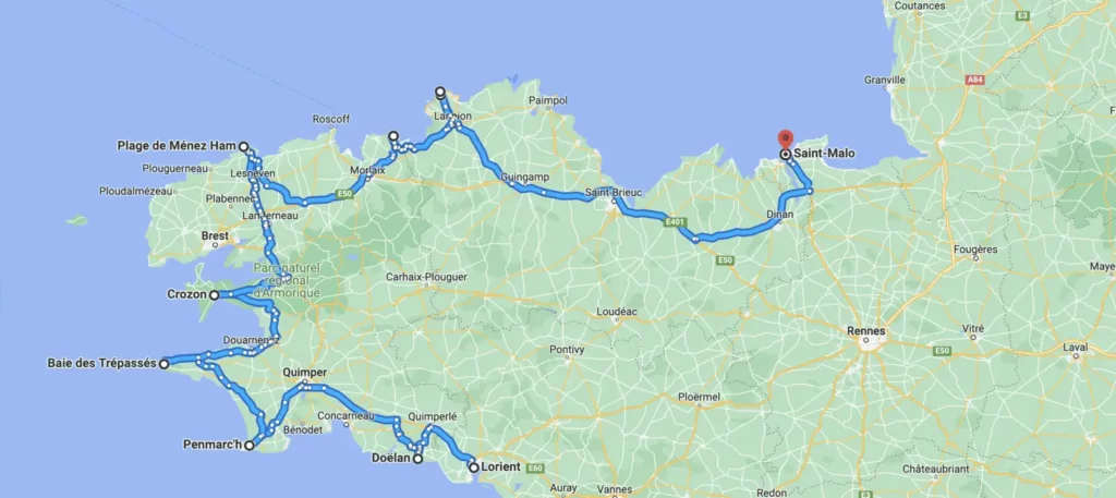 Meilleur itinéraire pour un road trip en Bretagne