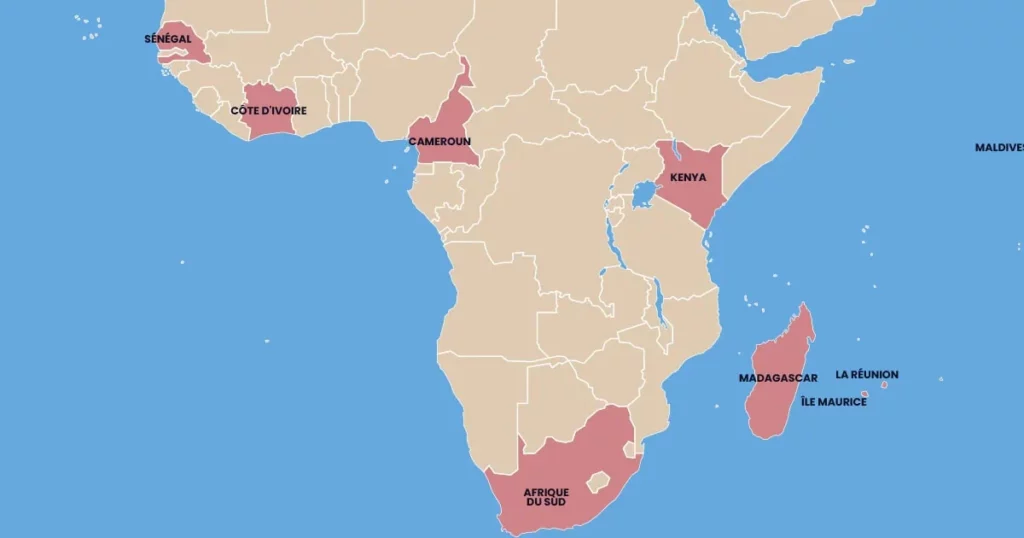 Destinations Air France en Afrique