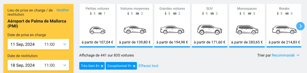 Location de voitures avec Discover Cars