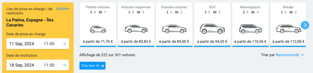 Location de voitures avec Discover Cars