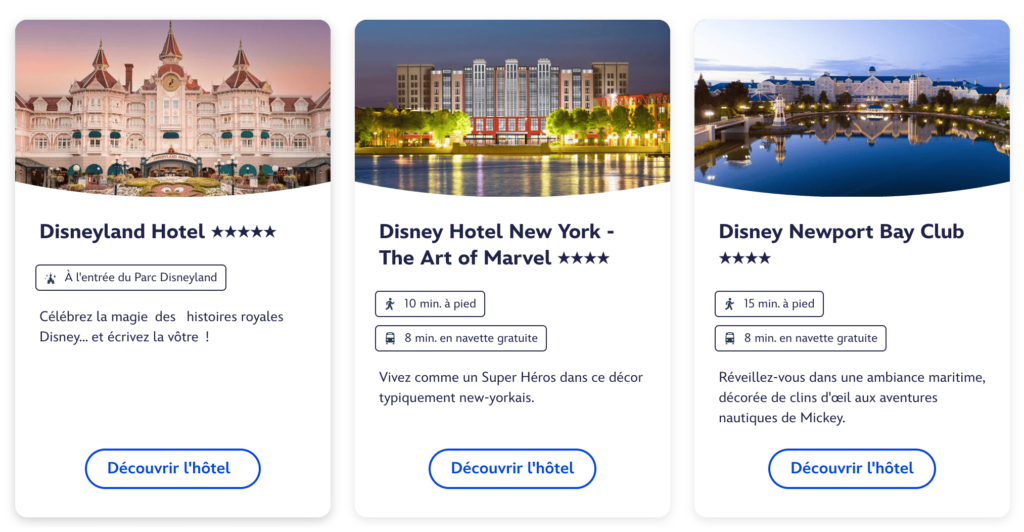 Hôtels à Disneyland Paris