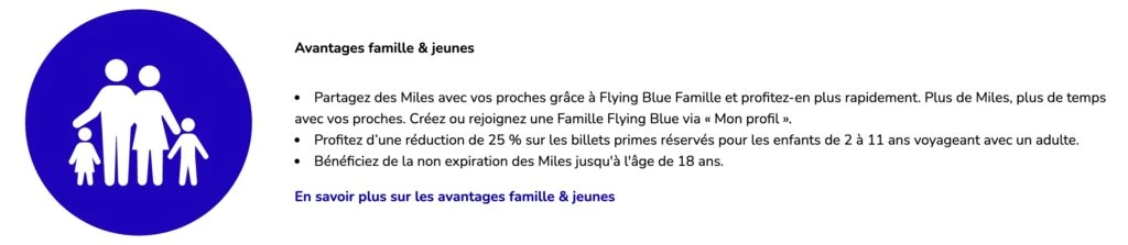 Flying Blue Famille AF KLM