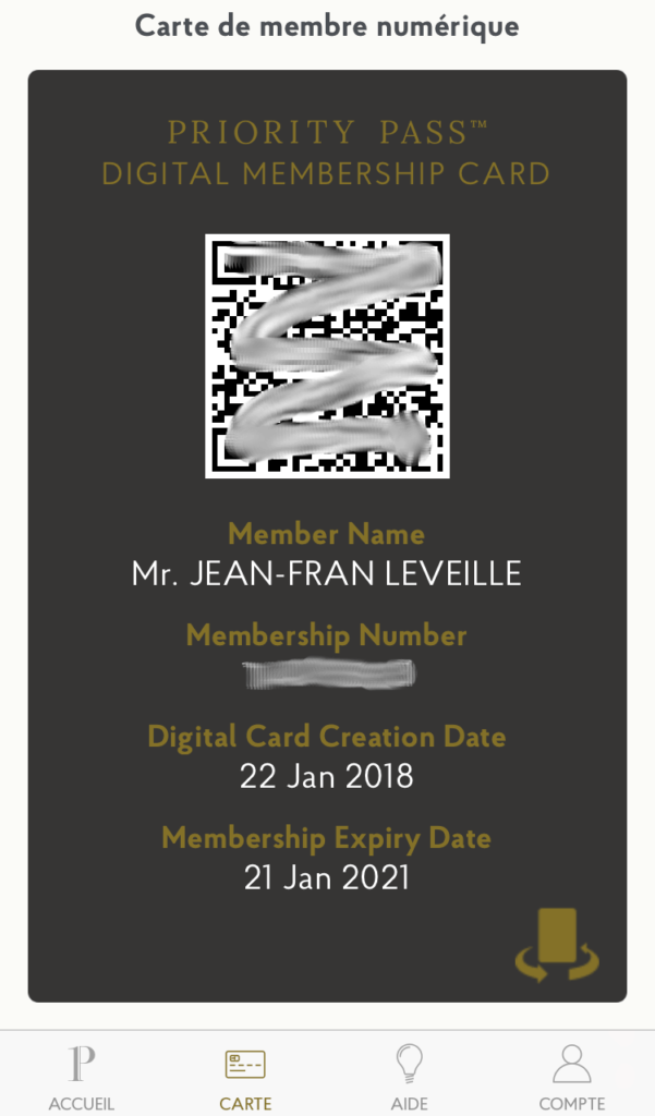 Compte Priority Pass