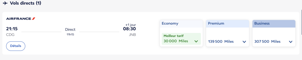 Billet Air France payable avec des Miles Flying Blue
