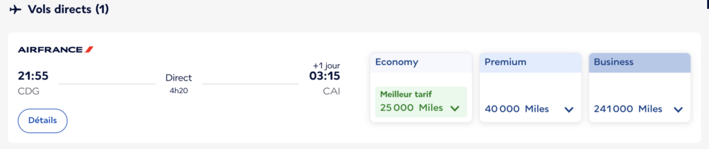 Billet Air France payable avec des Miles Flying Blue