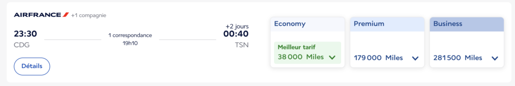 Billet Air France payable avec des Miles Flying Blue
