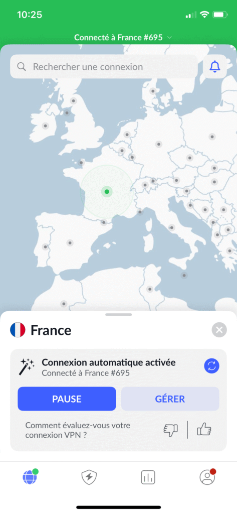 NordVPN connection automatique