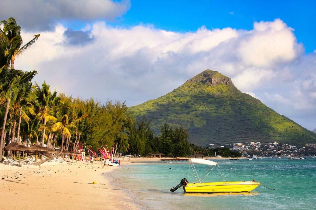 Plage de flic en flac, île Maurice