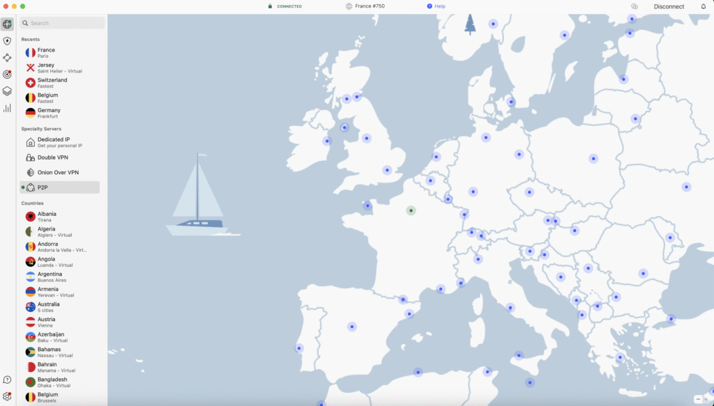 NordVPN connexion en France